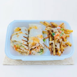 Chicken wrap with chips 