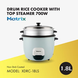 MATRIX RICE COOKER WITH TOP STEAMER 1.8L (XDRC-18LS)