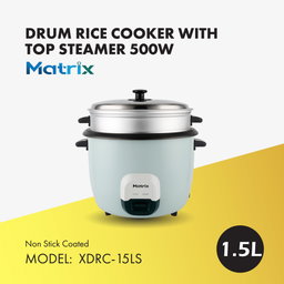 MATRIX RICE COOKER WITH TOP STEAMER 1.5L (XDRC-15LS)