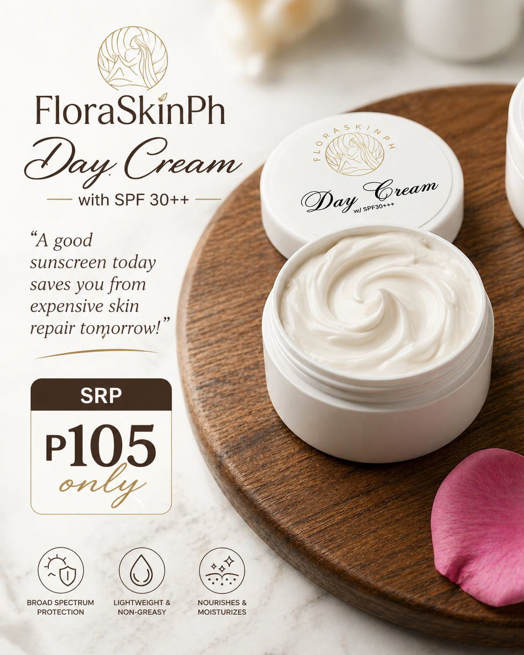 FLORASKIN DAY CREAM GEL W/ SPF30