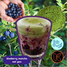 Blueberry Matcha Oat, Cold Whisked