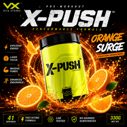 VITAXTRONG™ X-PUSH Pre-Workout Pro (41 Servings) | Energy • Focus • Endurance • Strength & Pump Performance Formula [VX]