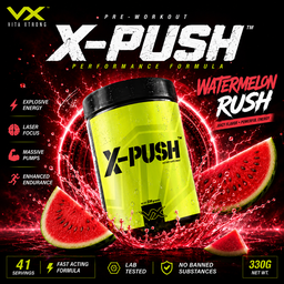 VITAXTRONG™ X-PUSH Pre-Workout Pro (41 Servings) | Energy • Focus • Endurance • Strength & Pump Performance Formula [VX]
