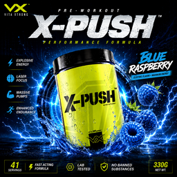 VITAXTRONG™ X-PUSH Pre-Workout Pro (41 Servings) | Energy • Focus • Endurance • Strength & Pump Performance Formula [VX]