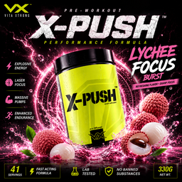 VITAXTRONG™ X-PUSH Pre-Workout Pro (41 Servings) | Energy • Focus • Endurance • Strength & Pump Performance Formula [VX]