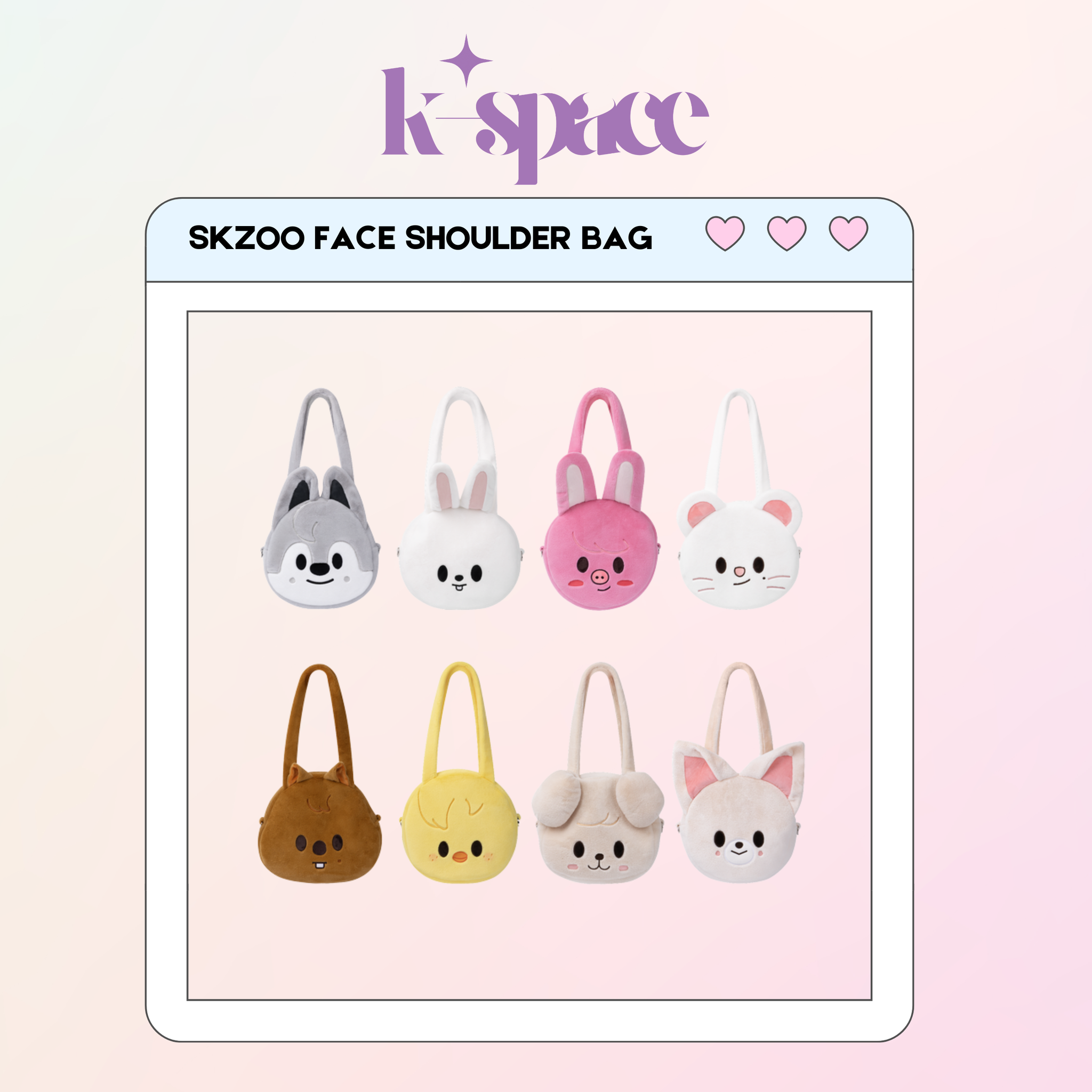 Stray Kids [SKZOO EVERYWHERE ALL AROUND THE WORLD in SEOUL] POP-UP STORE - SKZOO FACE SHOULDER BAG_0