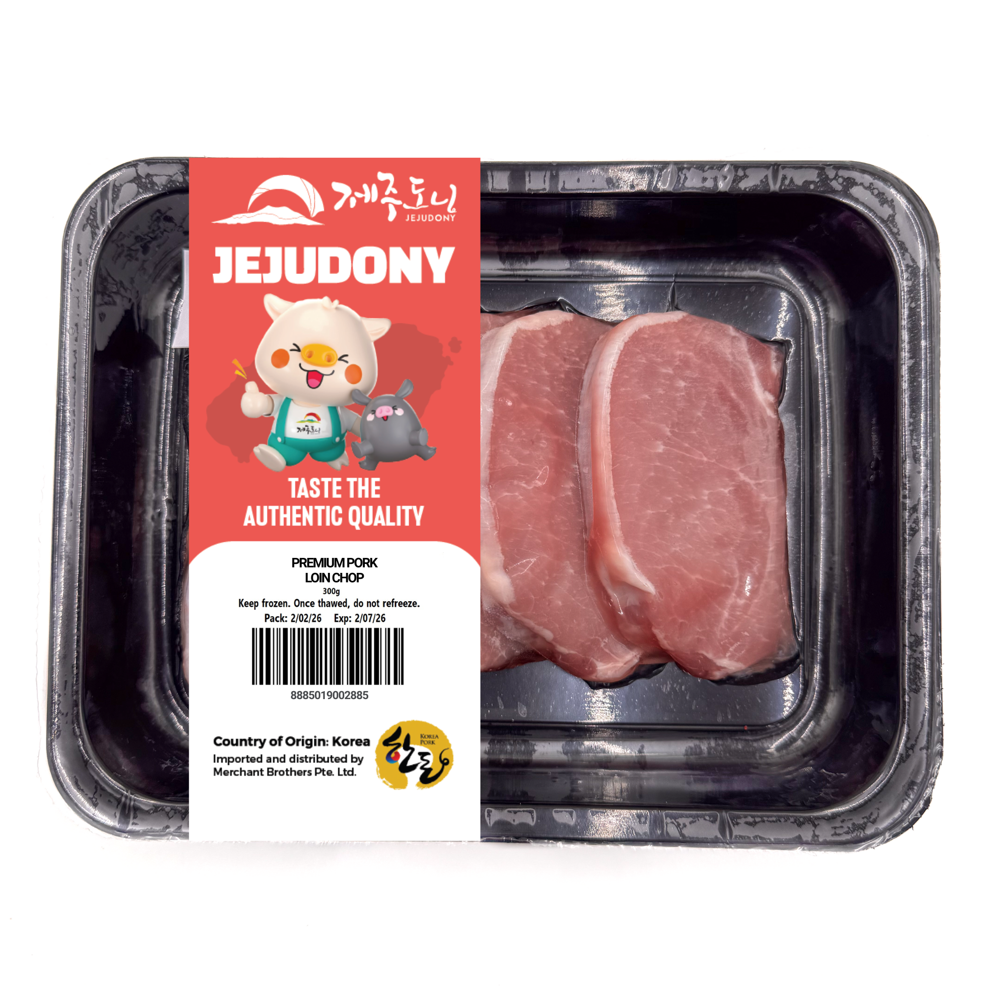JEJUDONY Jeju Premium Pork Loin Chop Frozen 300g_4