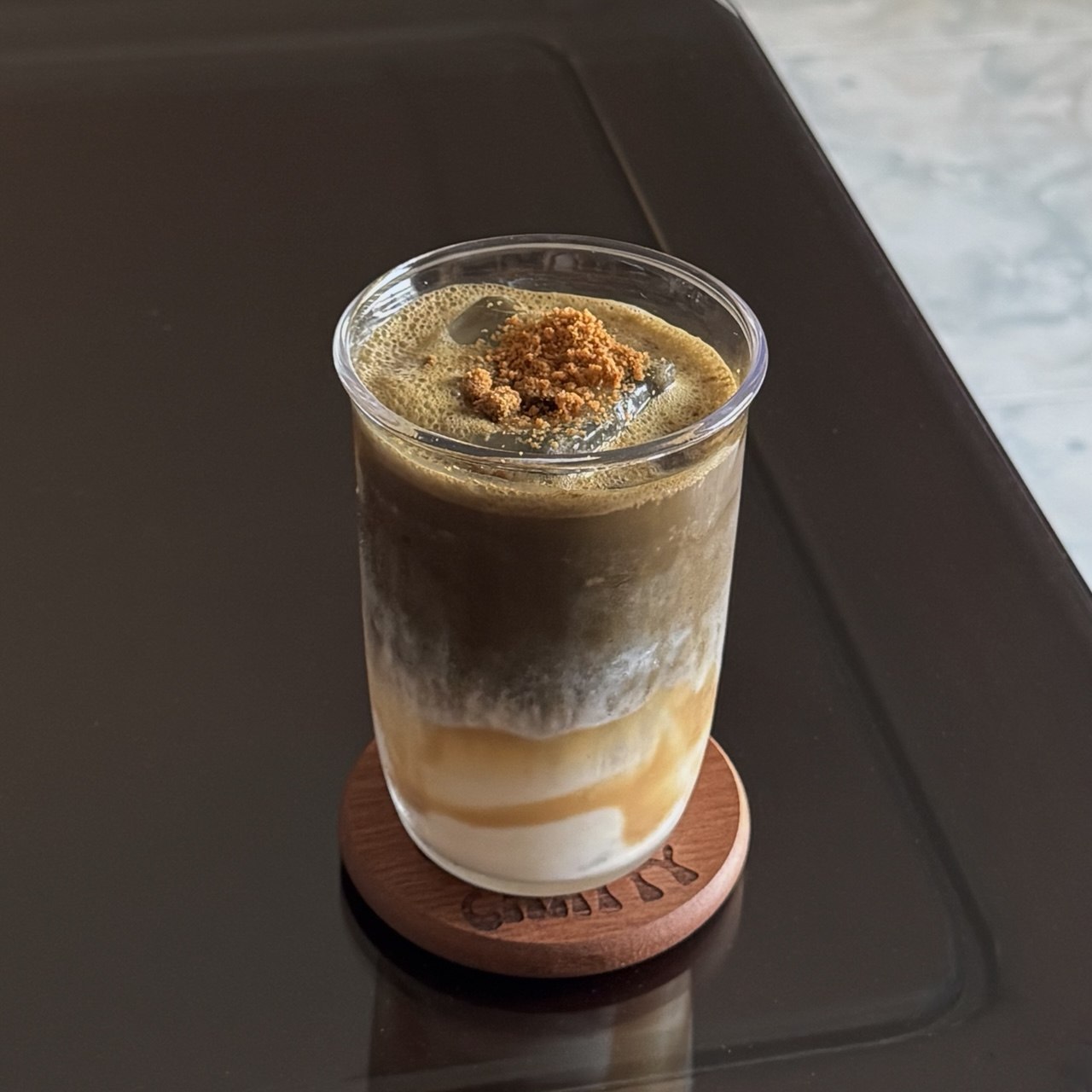 Cookie butter hojicha latte_0