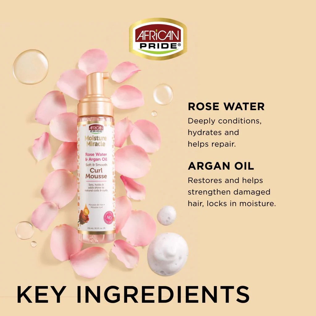 MOUSSE SOIN CAPILLAIRE / AFRICAN PRIDE Moisture Miracle Rose Water