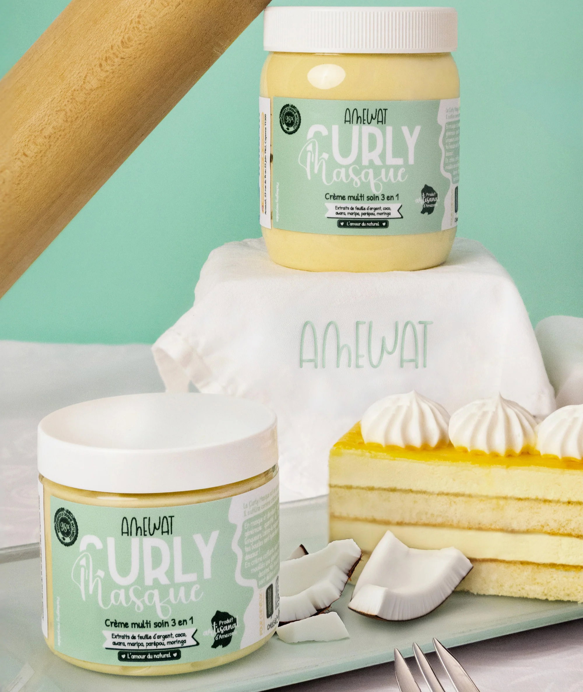 MASQUE CAPILLAIRE / AMEWAT Curly Masque 3 en 1_2