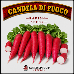 Radish - Candela Di Fuoco x 45+ organic seeds