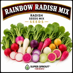 🌱GOURMET RAINBOW RADISH BLEND🌱 x 50 + organic seeds
