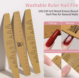 Vinimay Washable Ruler Nail File Pack 25Pcs