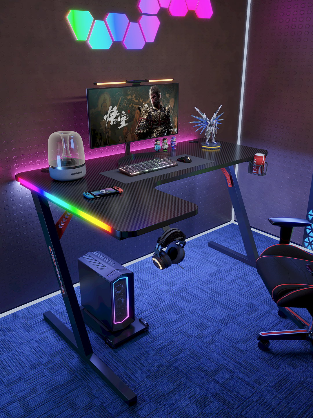 10900017 - ACE RGB LGD L-SHAPE TABLE
