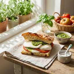 Focaccia Mozzarela Capresse