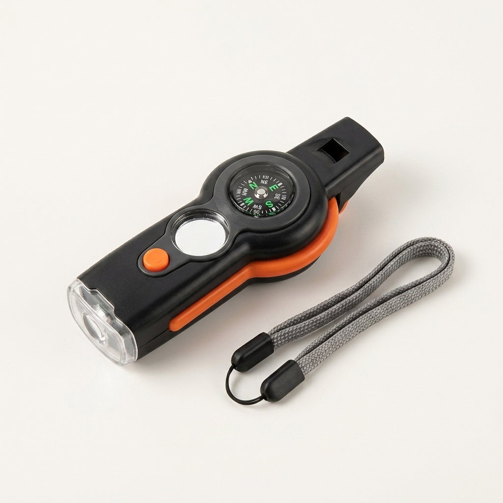 Outdoor Camping 7-In-1 Multi-Function Whistle (Survival and Safety Whistle) For Hiking.