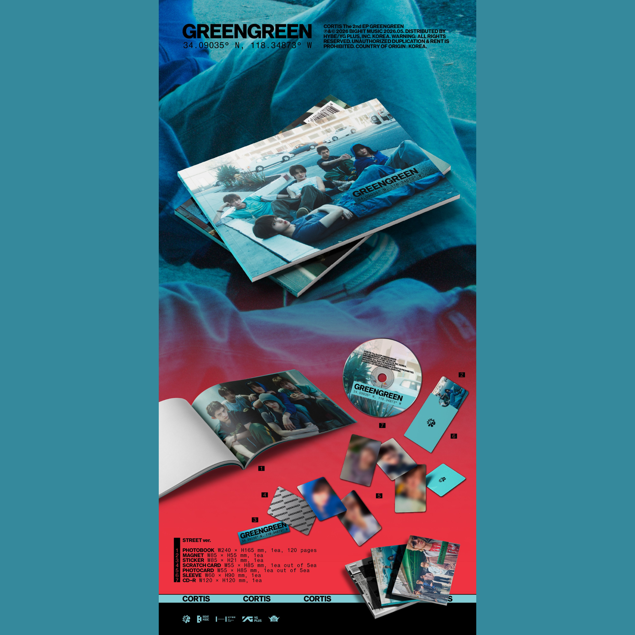 CORTIS -  [2nd EP Album] GREENGREEN PHOTOBOOK VER_2