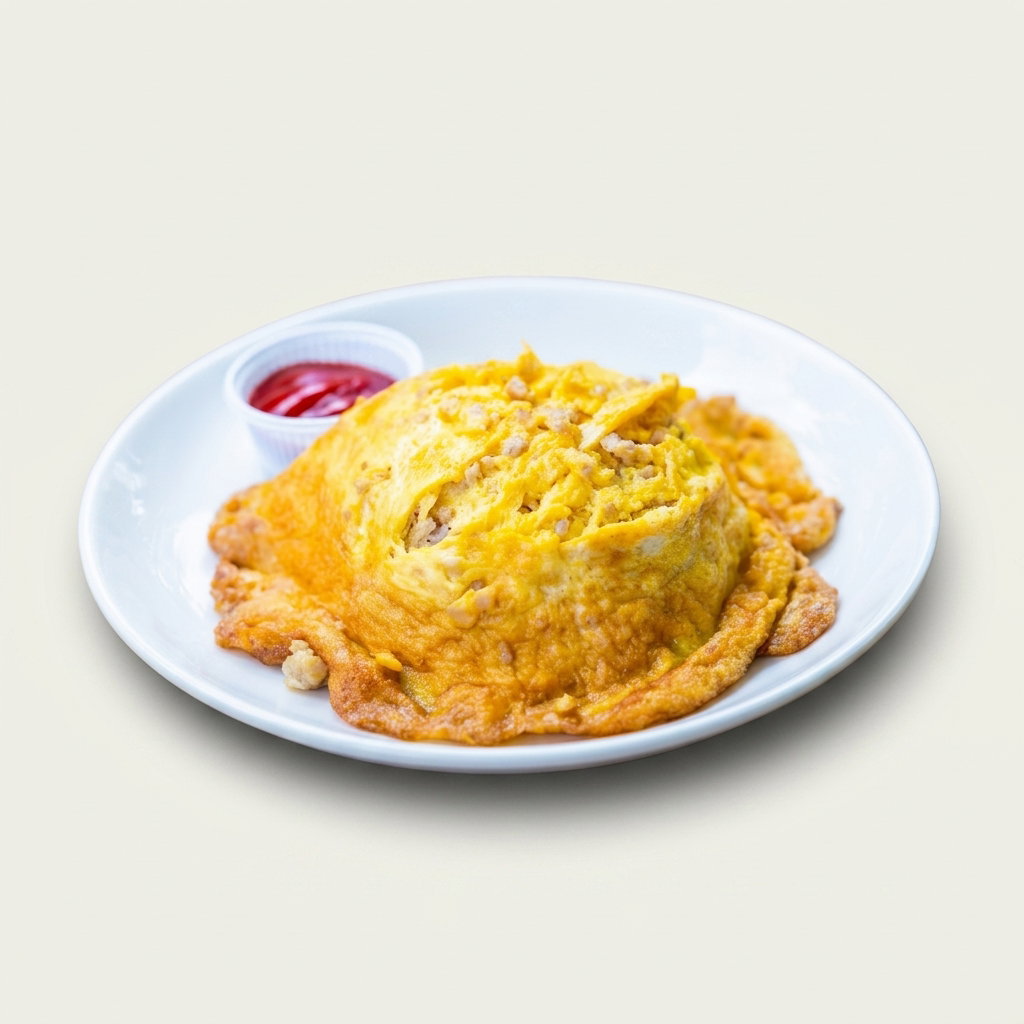 Minced Pork Omelette Rice