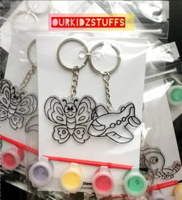 Kids DIY Suncatcher Keychain Painting Kit – Non‑Glitter, Age 3+, Perfect for Goodie Bags
