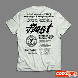 Kaos Feast Band Cotton Combed 24s Premium Pria Wanita Kaos Sablon Streetwear