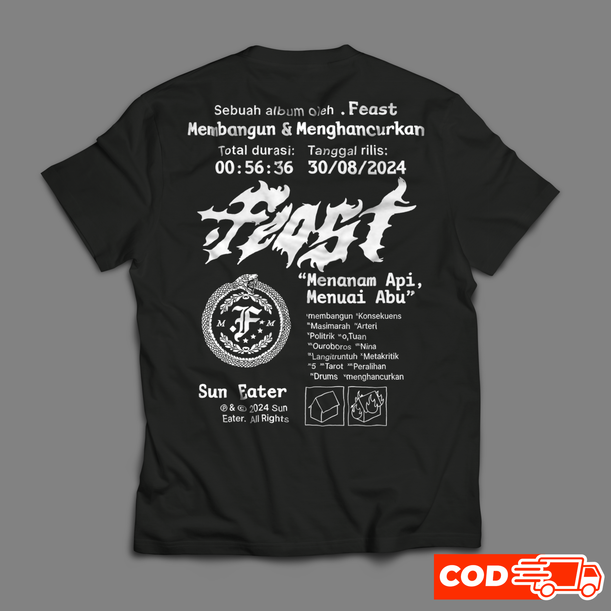 Kaos Feast Band Cotton Combed 24s Premium Pria Wanita Kaos Sablon Streetwear_4