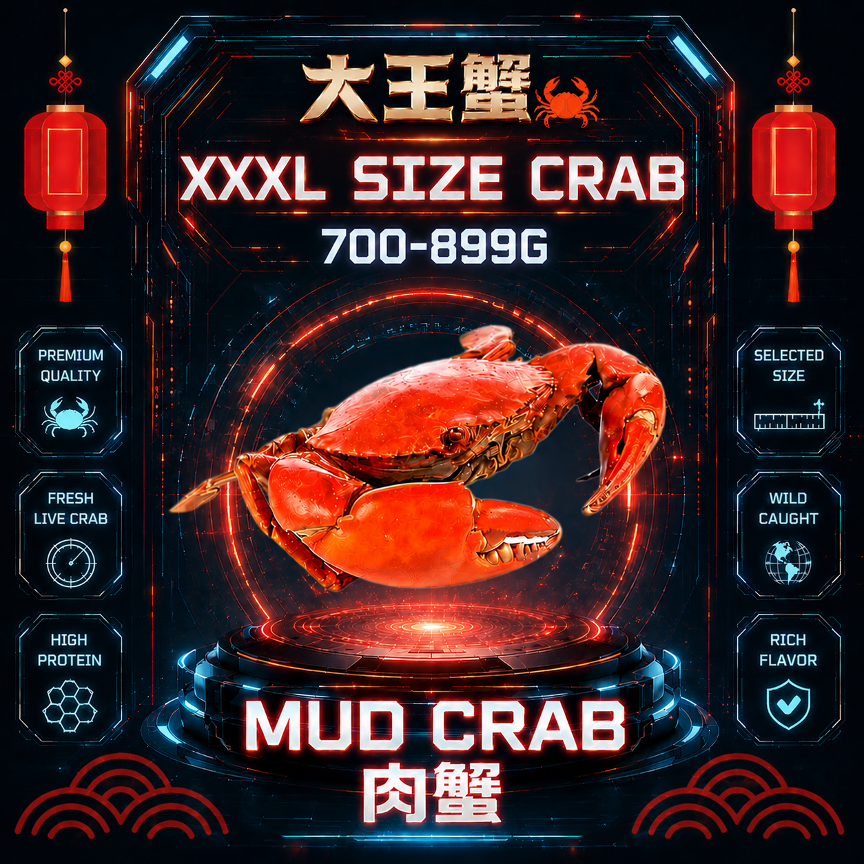 老顾客回购率最高 | XXXL SIZE 肉蟹配套 (700-899G)