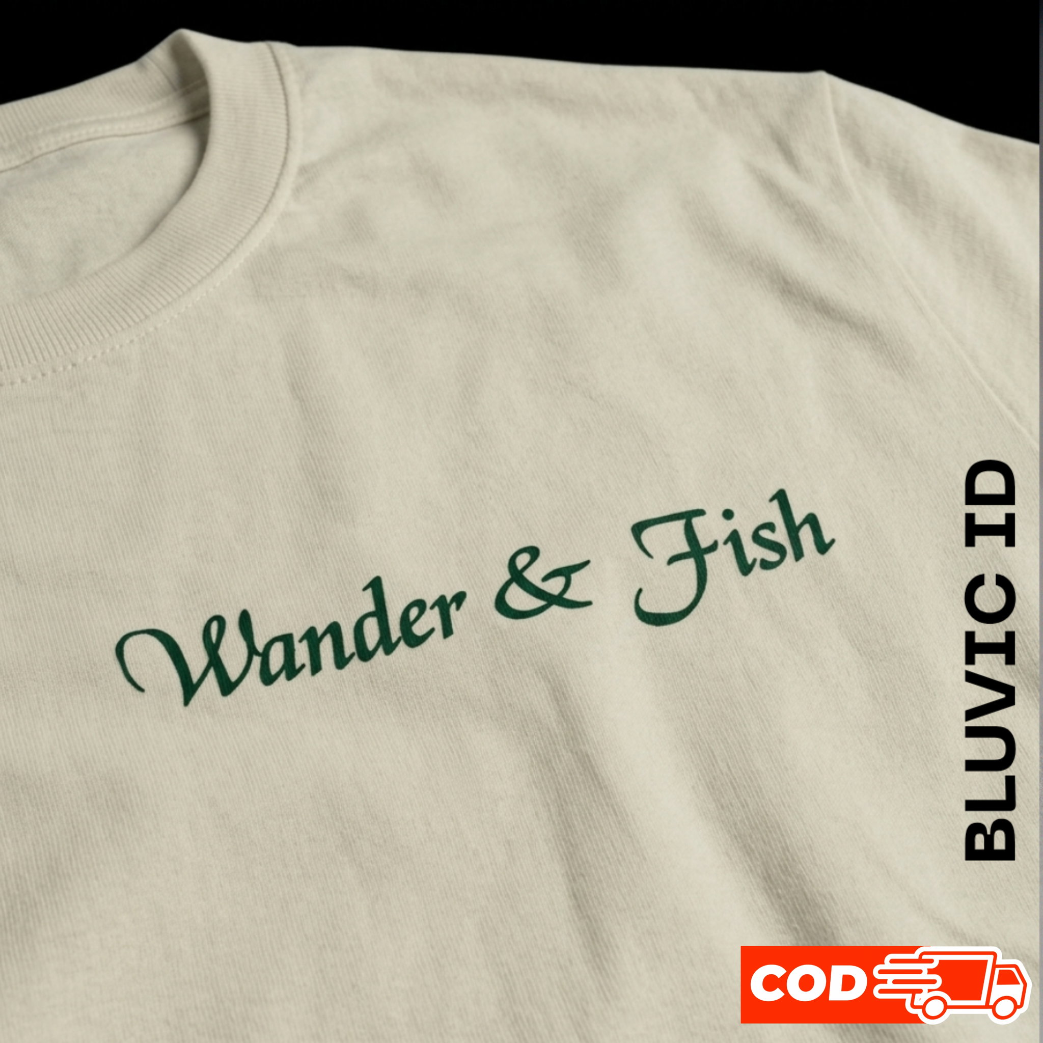 Kaos Wander And Fish Cotton Combed 24s Premium | Kaos Fishing Vintage Streetwear_3
