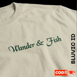 Kaos Wander And Fish Cotton Combed 24s Premium | Kaos Fishing Vintage Streetwear