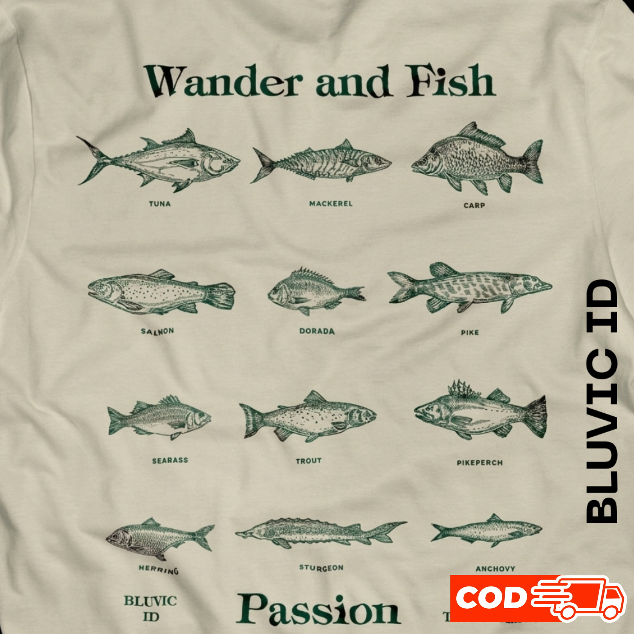 Kaos Wander And Fish Cotton Combed 24s Premium | Kaos Fishing Vintage Streetwear_4