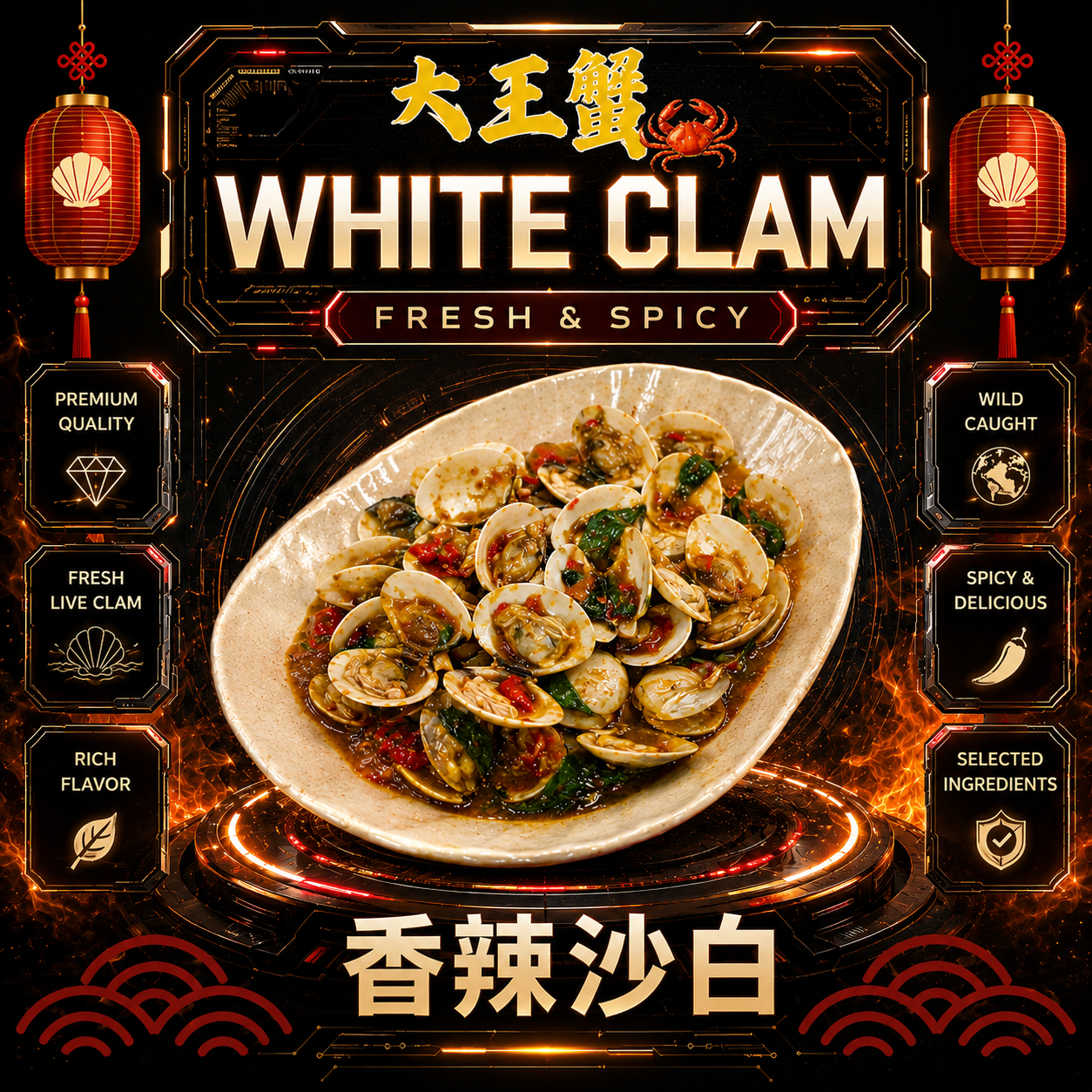 FRESH WHITE CLAM 活沙白