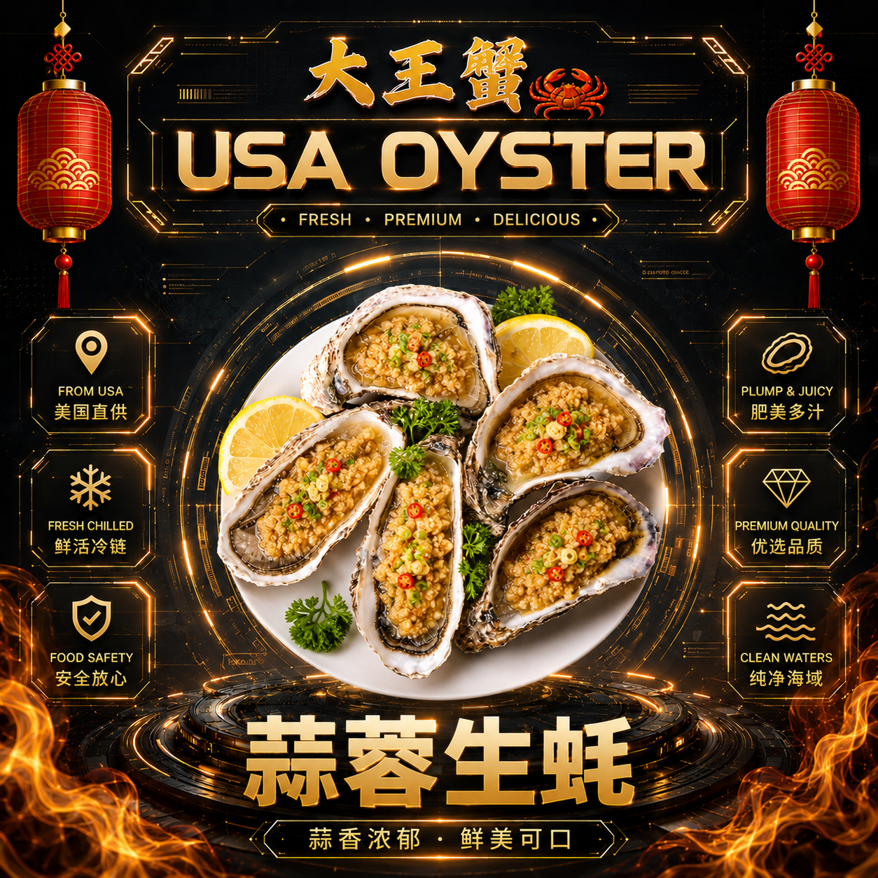 USA OYSTER 美国生蚝
