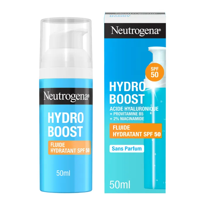NEUTROGENA HYDRO BOOST - Fluide Hydratant SPF50 Sans Parfum - Tous Types de Peaux, 50ml_0