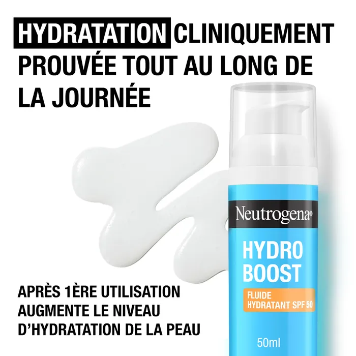 NEUTROGENA HYDRO BOOST - Fluide Hydratant SPF50 Sans Parfum - Tous Types de Peaux, 50ml_2