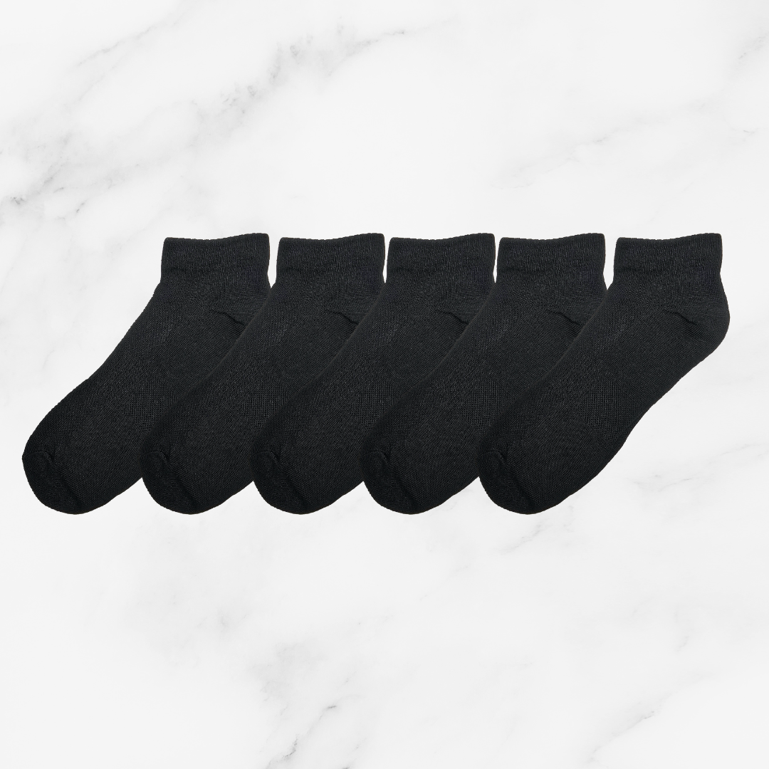 [10275] 5 Pairs Unisex's Low-Cut Ankle Cotton Socks - Versatile, Breathable & Odor-Resistant_9