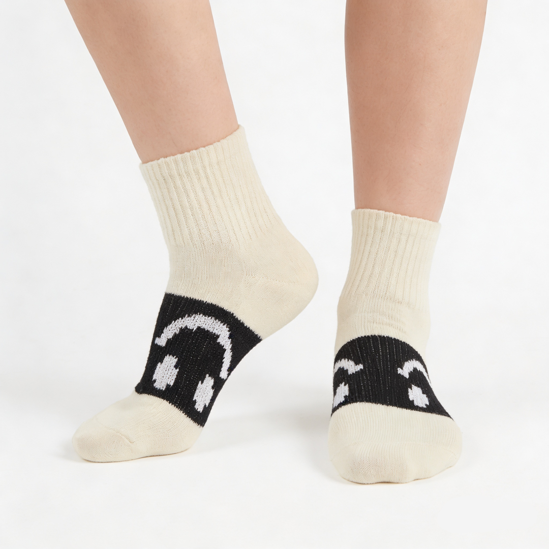 [10278] 5 Pairs Men's Low-Cut Ankle Cotton Socks - Versatile, Breathable & Odor-Resistant