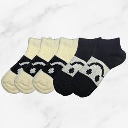 [10278] 5 Pairs Men's Low-Cut Ankle Cotton Socks - Versatile, Breathable & Odor-Resistant