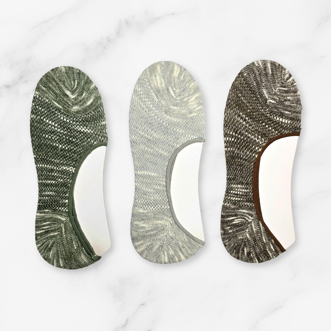 [10280] 5 Pairs Men's Low-Cut Invisible Cotton Socks - Versatile, Breathable & Odor-Resistant _1