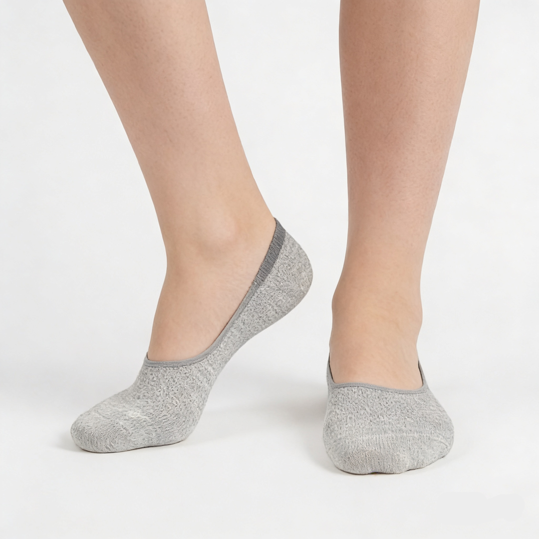 [10280] 5 Pairs Men's Low-Cut Invisible Cotton Socks - Versatile, Breathable & Odor-Resistant 