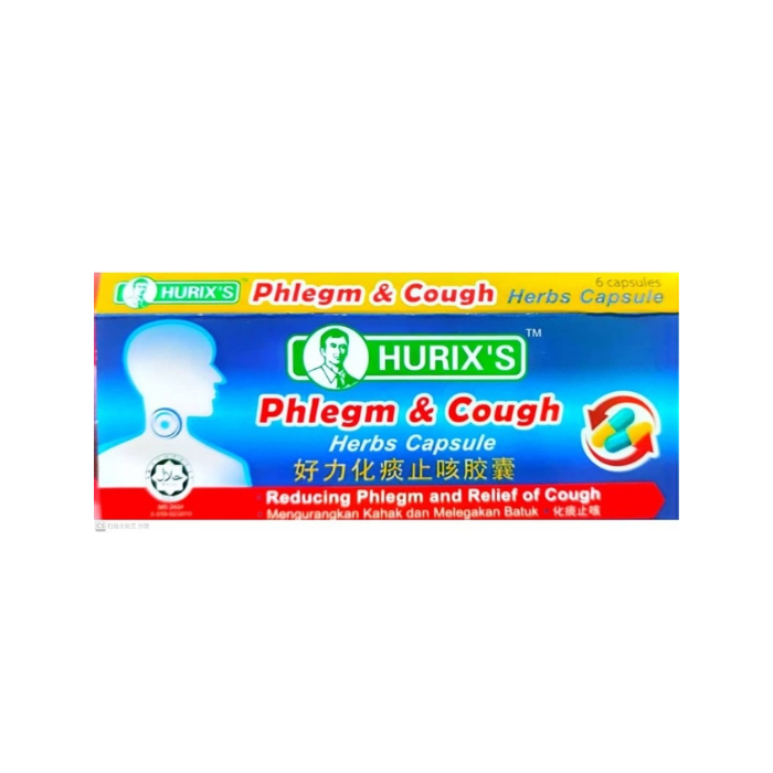 HURIX'S PHLEGM&COUGH HERBS CAPSULE-6'S