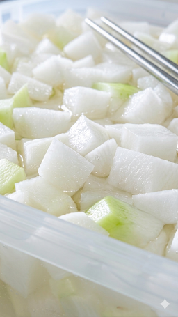 korean pickled radish (chicken-mu)