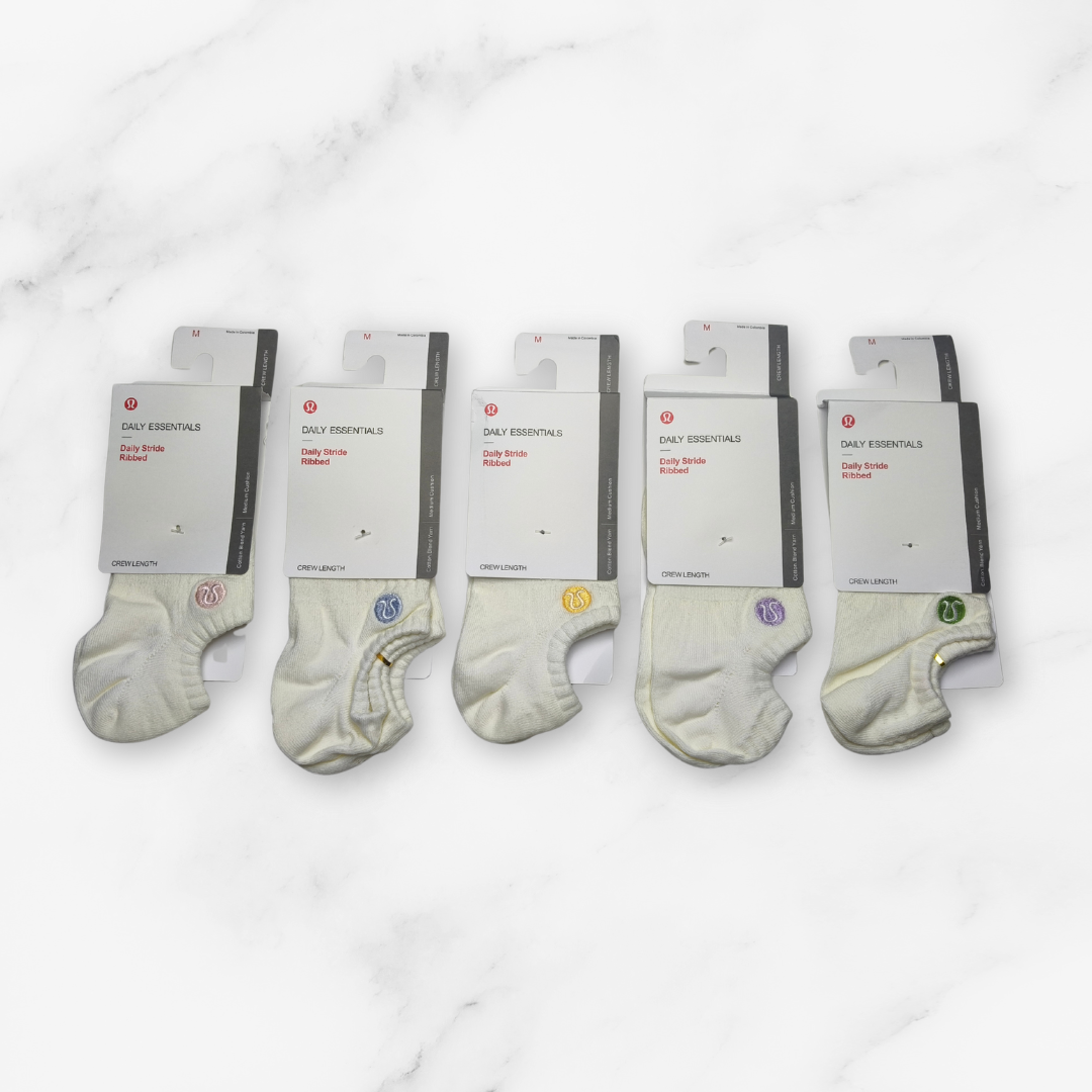 [10191] - 5 Pairs Women’s Cotton Blend Low-Cut Ankle Socks – Breathable, Embroidered/Plain & Everyday Comfort _7
