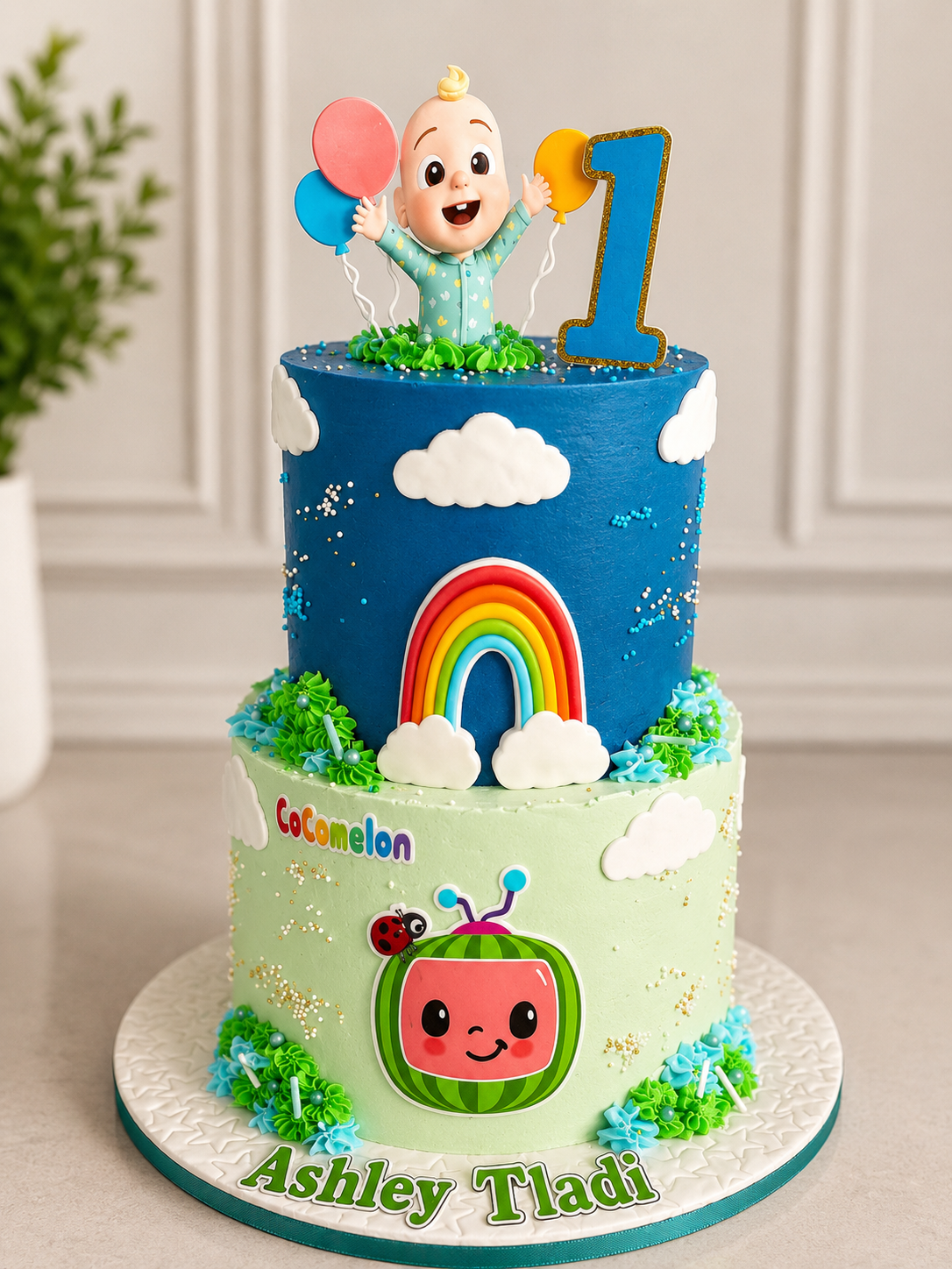 2 tier cocomelon cake for boy_0