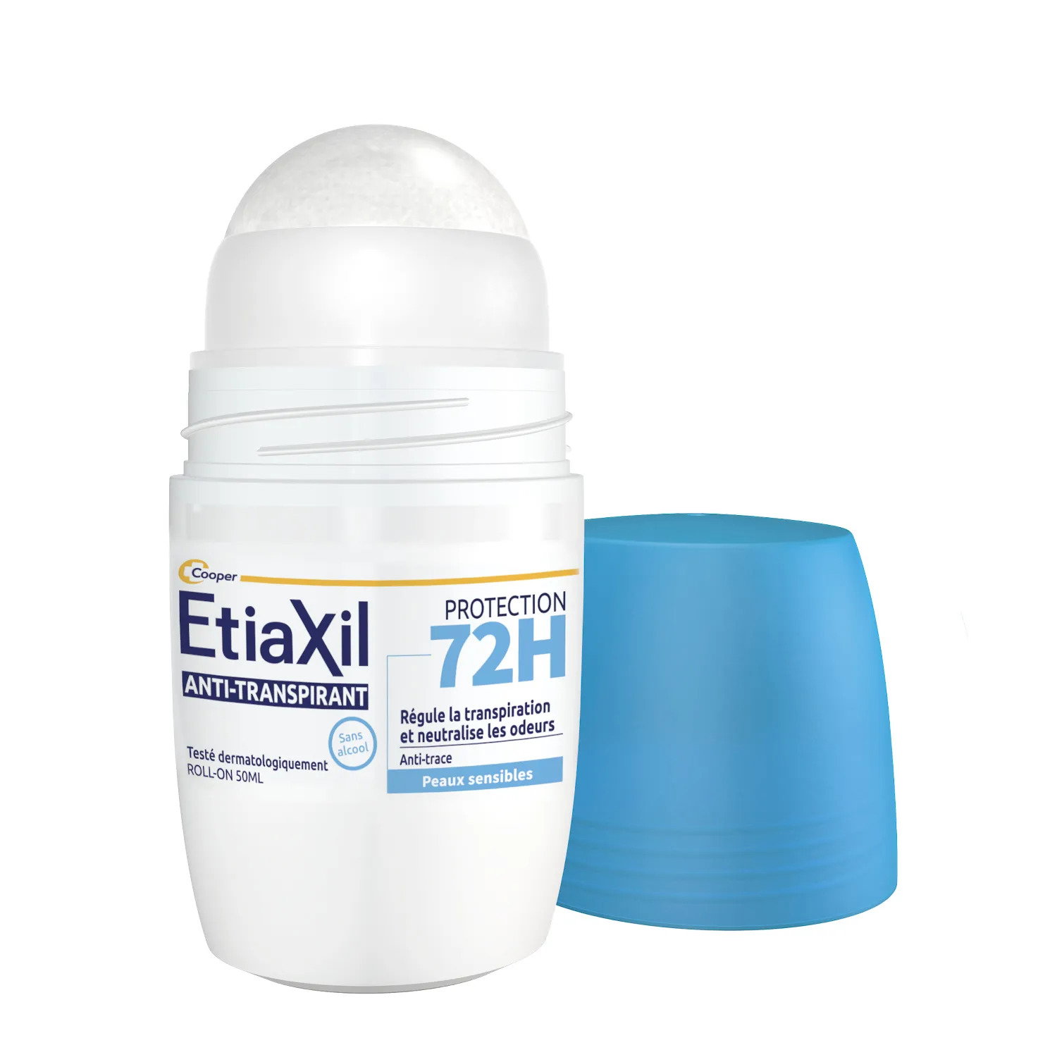 Etiaxil Déodorant Anti-Transpirant Protection 72h - Peaux Sensibles - Roll-On, 50ml_0