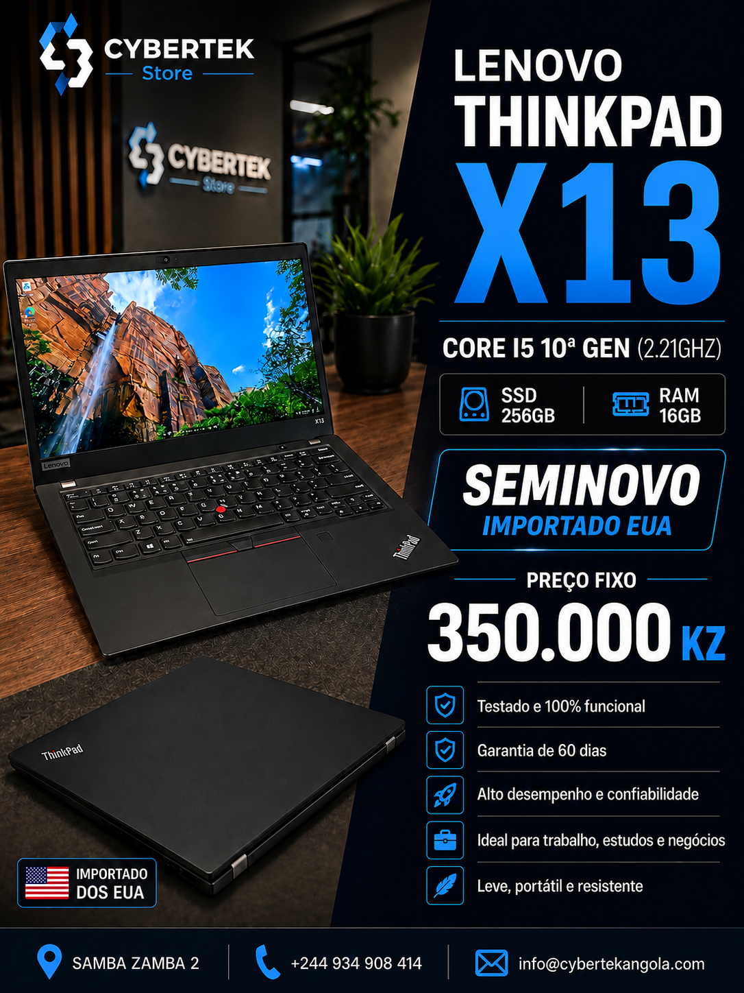 Lenovo ThinkPad X13 Core i5 10ª Geração | 16GB RAM | SSD 256GB_0