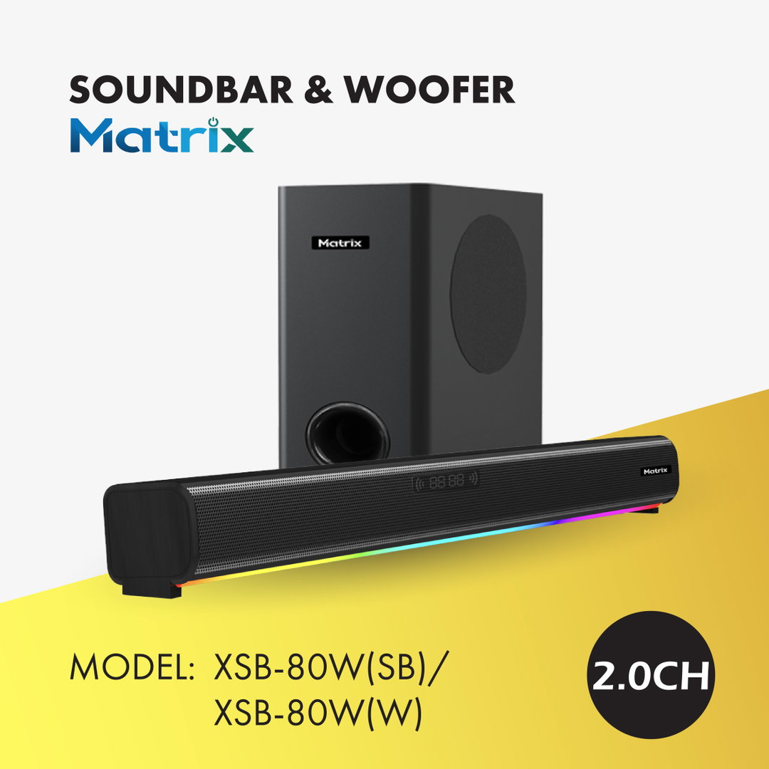 MATRIX SOUNDBAR & WOOFER (XSB-80W) (SB)