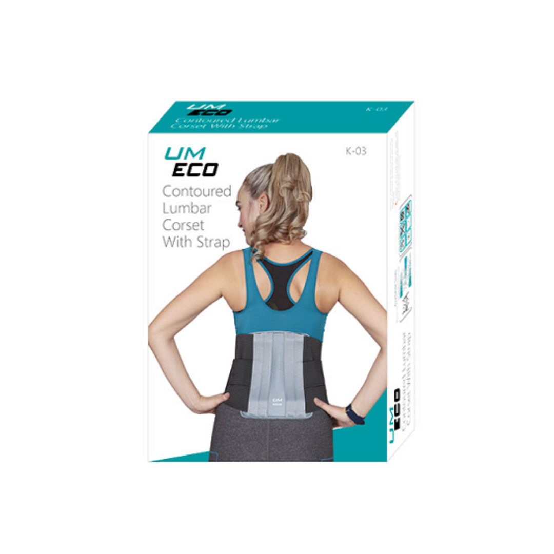 UM Contoured Lumbar Corset with Strap(XL)