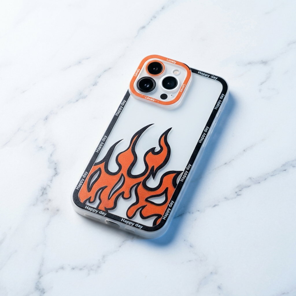 Iphone Case Fire Transparent 1ZW1004_1