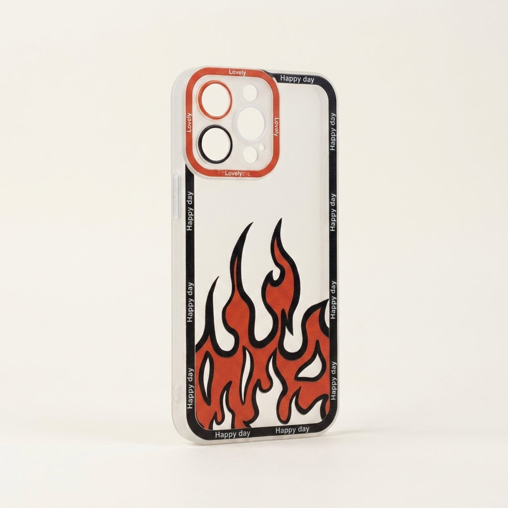 Iphone Case Fire Transparent 1ZW1004_0
