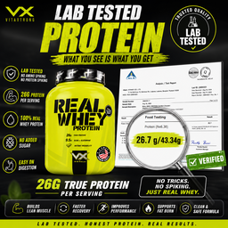 VITAXTRONG™ Real Whey Protein (10lbs/4.5kg) — Designed for Performance & Recovery | Lab-Tested • No Amino Spiking | Lean Muscle Growth