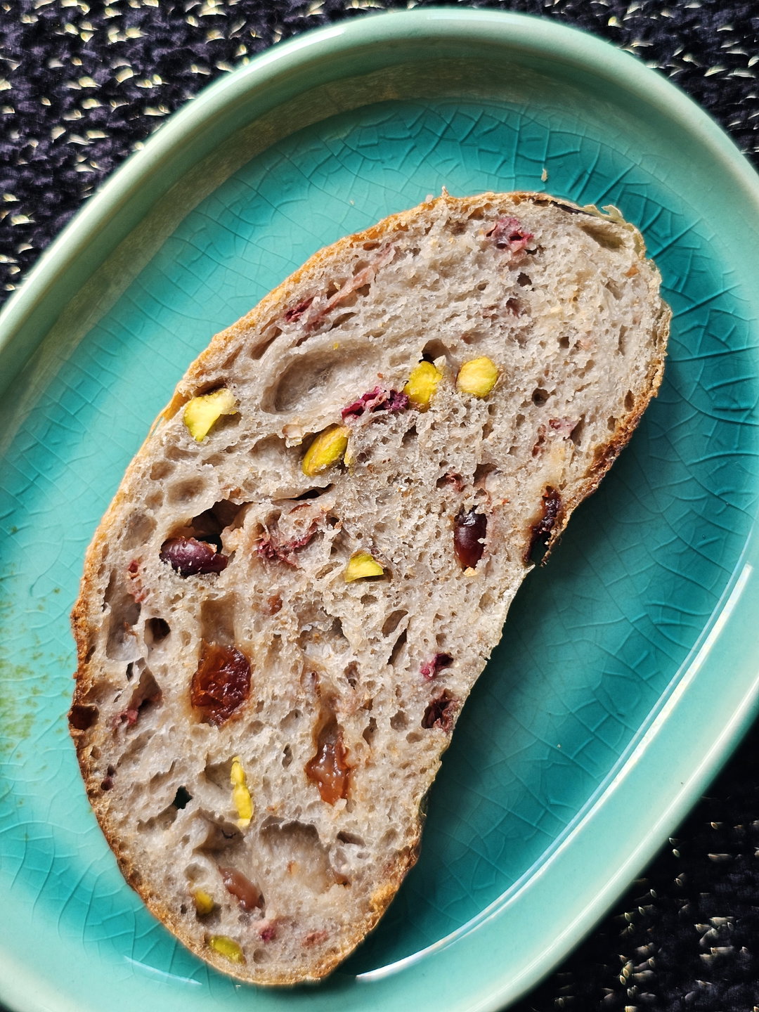 Rose Cranberry Pistachio Sourdough